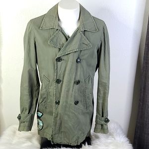 Love Moschino Jacket Size 32 Military Inspired Designer Embellished Unique Funky